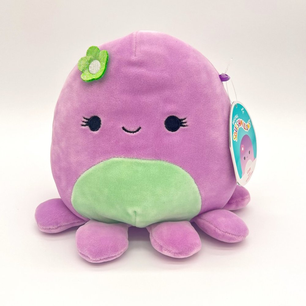 NWT 🥀 8" Violet the Purple & Green Octopus Squishmallow
